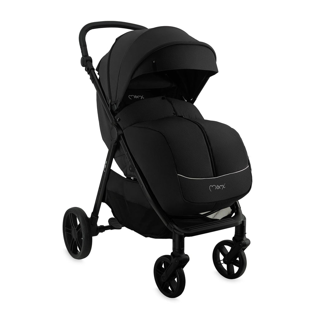 MoMi Passeggino CLARA, Passeggino dai 6 mesi in su, fino a 22 kg di peso corporeo, cintura di sicurezza a 5 punti, sacco coprigambe, portabicchieri, cestino della spesa, borsa per il cambio, zanzariera e parapioggia