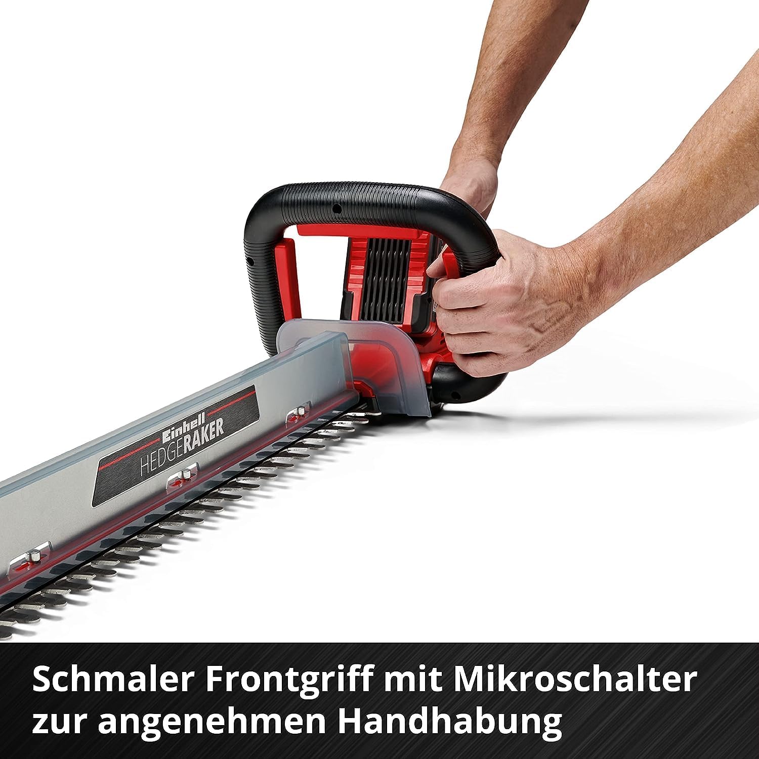 Einhell Tagliasiepi a batteria ARCURRA 18/55 Power X-Change (18 V, lunghezza di taglio 55 cm, distanza tra i denti 18 mm, incl. raccoglitore per residui di taglio, impugnatura anteriore sottile, senza batteria)
