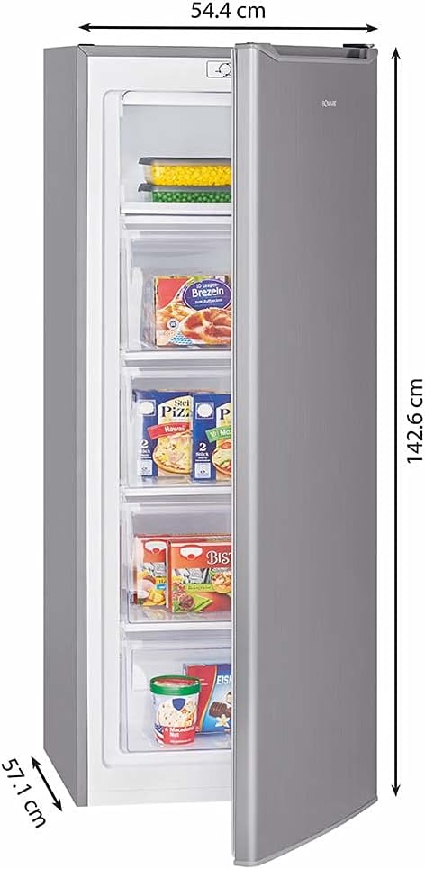 Bomann Congelatore a pozzo | Congelatore verticale | Congelatore | Capacità netta 168 litri | Porta reversibile | Scomparto congelatore 4 stelle | GS 7340 inox