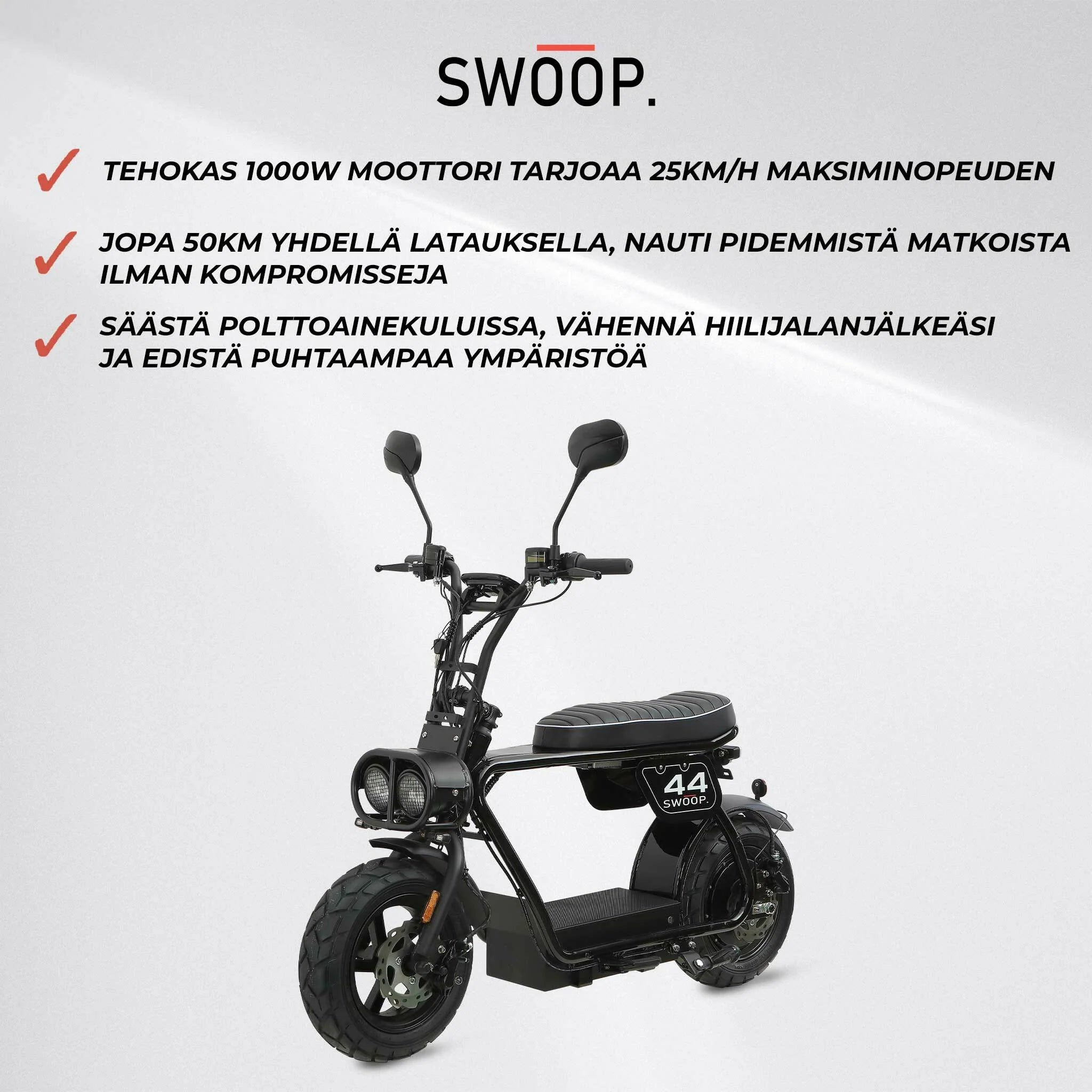 Swoop monopattino elettrico 1000W nero