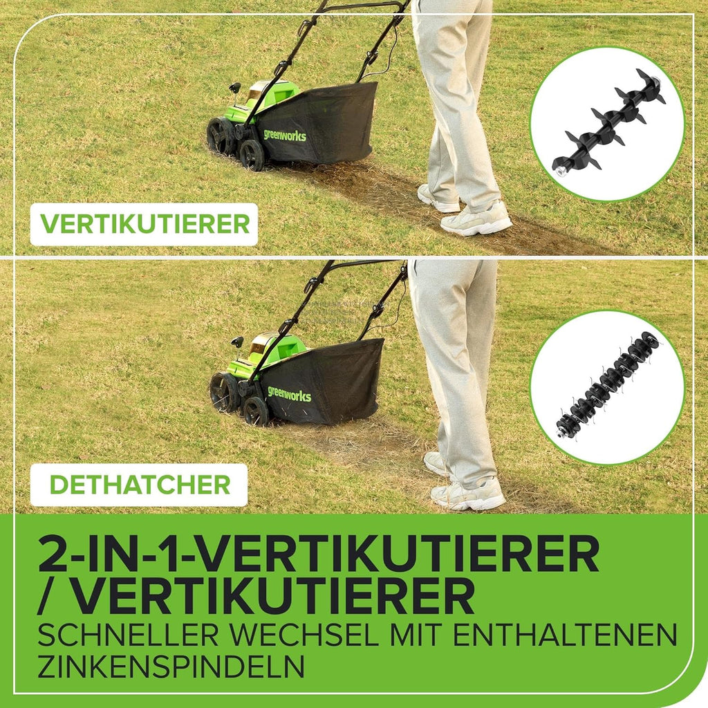 Greenworks 48V (2x24V) Selbstfahrender Akku Rasenmäher für große Flächen bis zu 480m², 46cm Schnittbreite, 55L Sack PLUS zwei 4Ah-Akkus und Doppelladegerät GD24X2LM46SPK4X