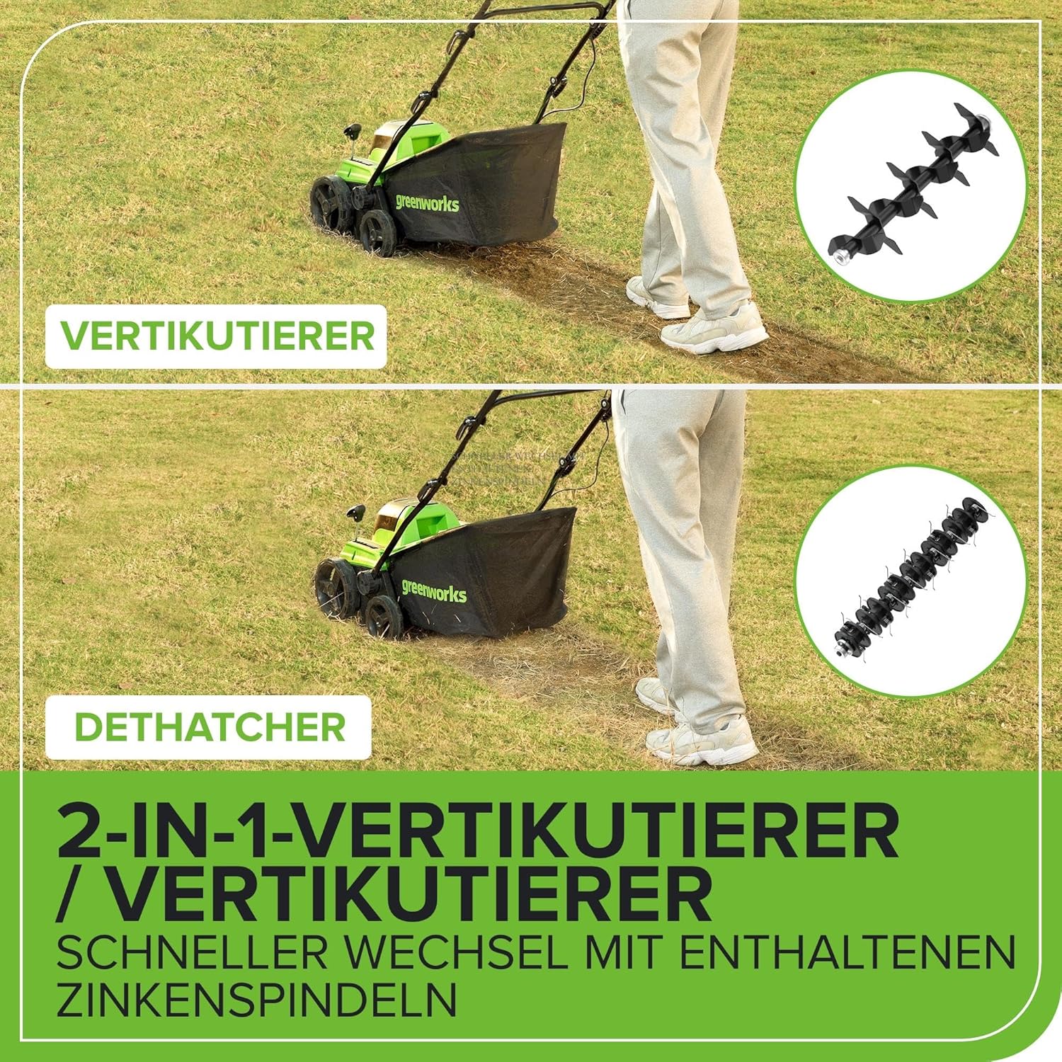 Greenworks 48V (2x24V) Selbstfahrender Akku Rasenmäher für große Flächen bis zu 480m², 46cm Schnittbreite, 55L Sack PLUS zwei 4Ah-Akkus und Doppelladegerät GD24X2LM46SPK4X