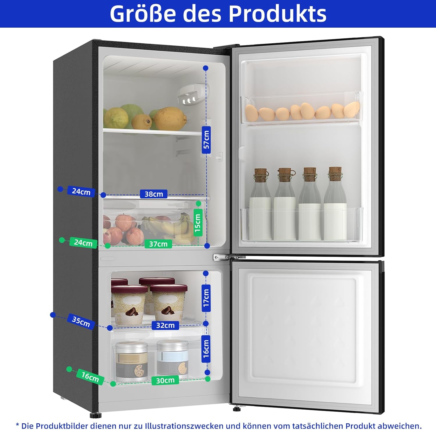CHiQ Freestanding Fridge with Freezer