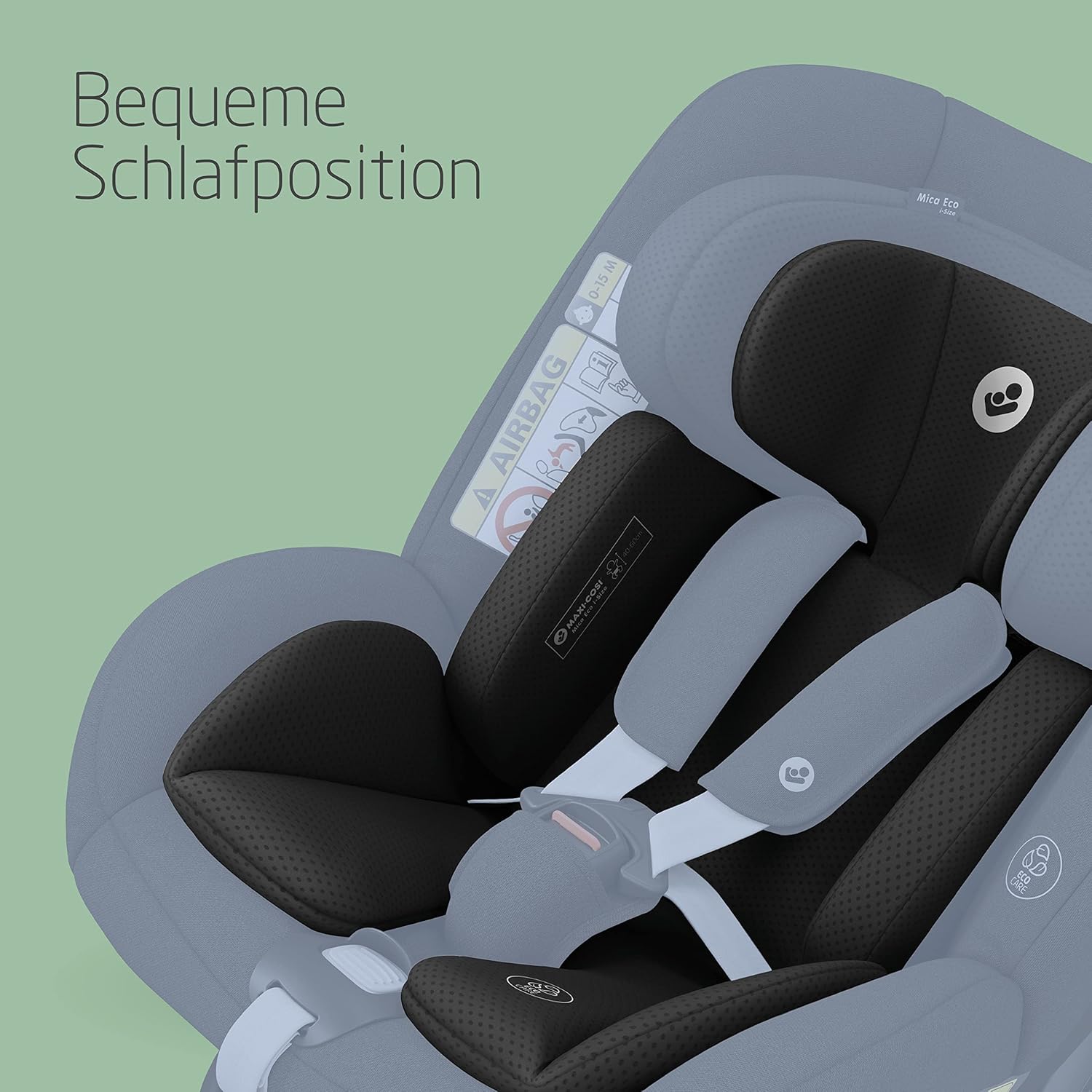 Maxi-Cosi Mica 360 S, Autositz 360 Grad drehbar, 3 Monate– 4 Jahre (61–105 cm), i-Size Baby Autositz, FlexiSpin Drehung, 5 Liegepositionen, G-CELL Schutz, Easy-in Gurthaken, Tonal Graphite