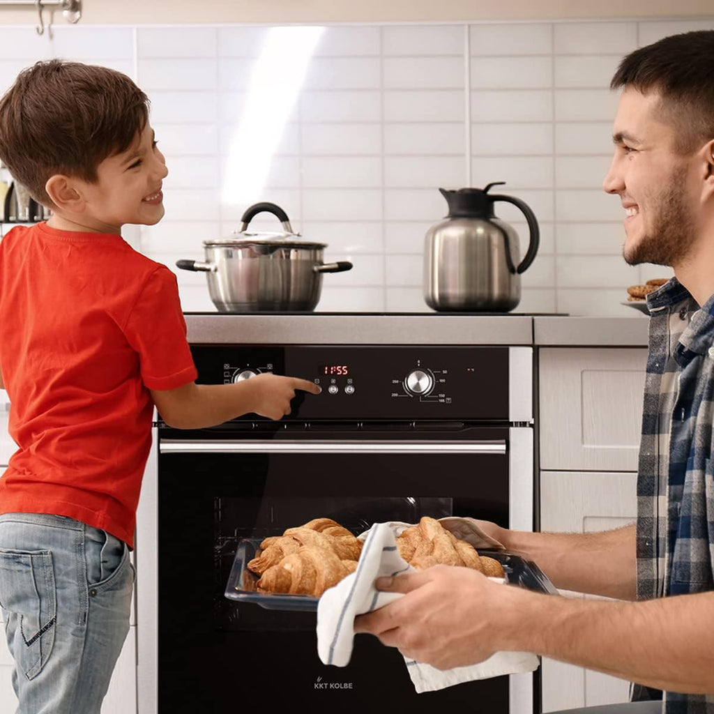 KKT KOLBE Autarkes Herdset | 60cm Einbaubackofen BO8805SS | 59cm Induktionskochfeld IH85900RL | Grill | Heißluft | Automatik-Timer | 2-fach Wärmeschutzverglasung | Kindersicherung | SET8805IH859RL