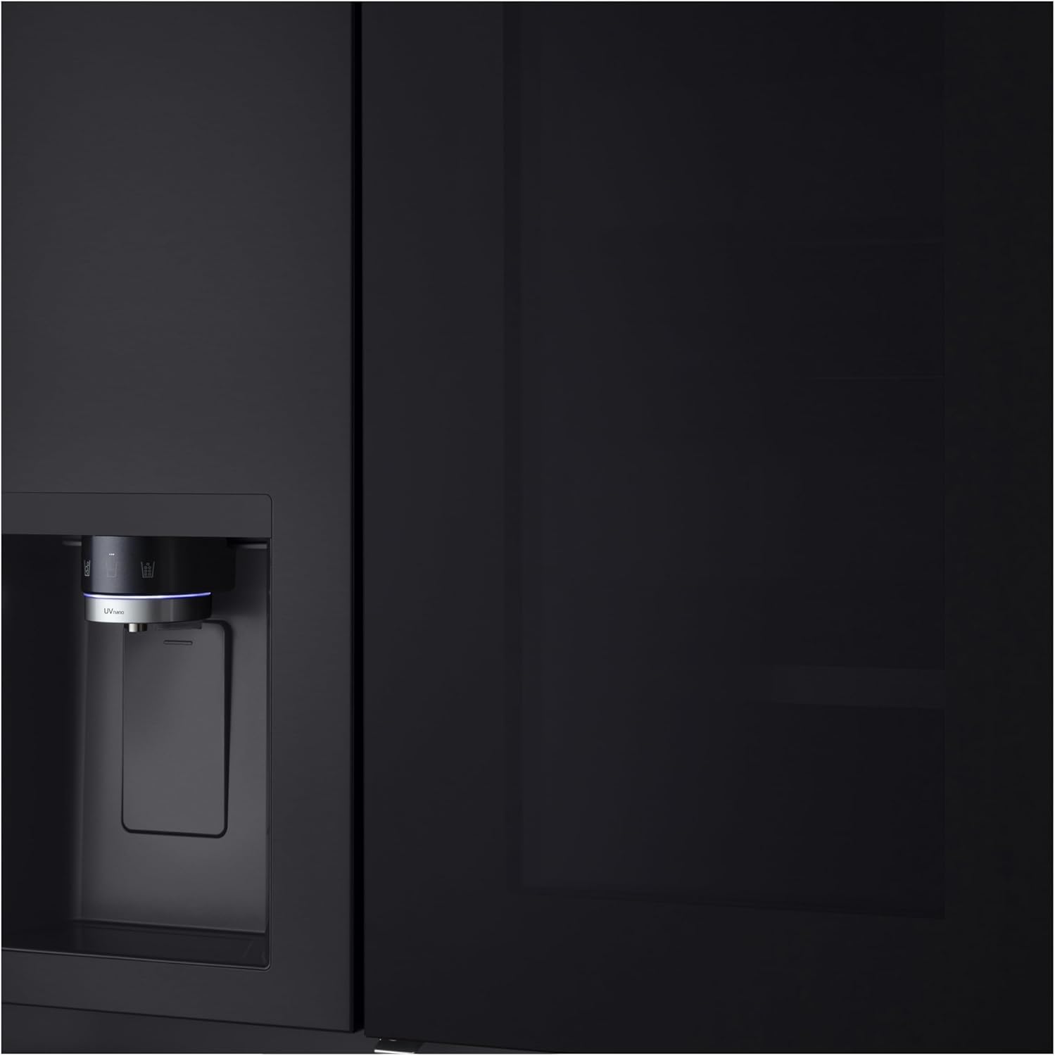 LG GSGV81PYLL Frigorifero Side by Side, Classe E, 635 L, Instaview, Frigorifero con congelatore, Dispenser ghiaccio, ghiaccio tritato, acqua, Total NoFrost, Smart Inverter Compressor, Wi-Fi