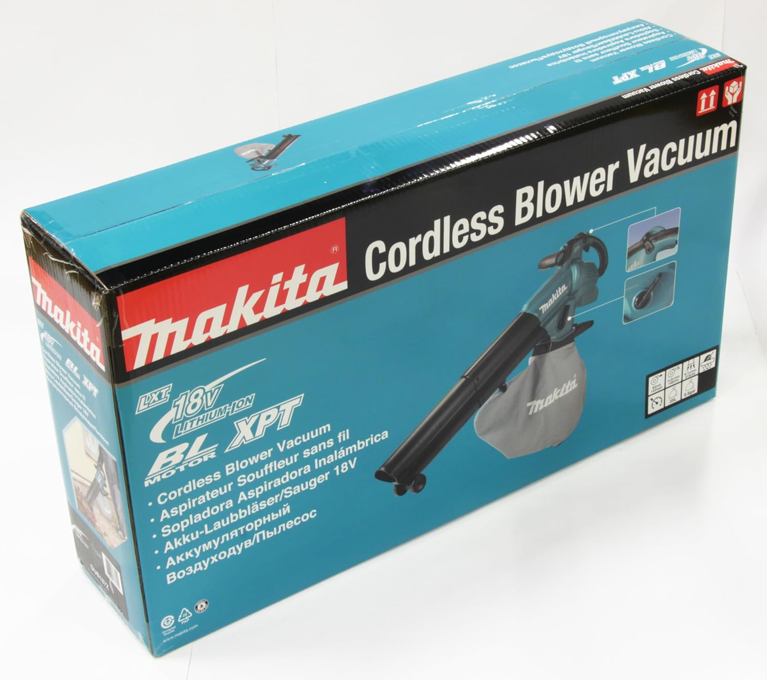 Makita DUB187Z Soffiatore/Aspiratore per foglie a batteria 18V (senza batteria, senza caricabatterie)