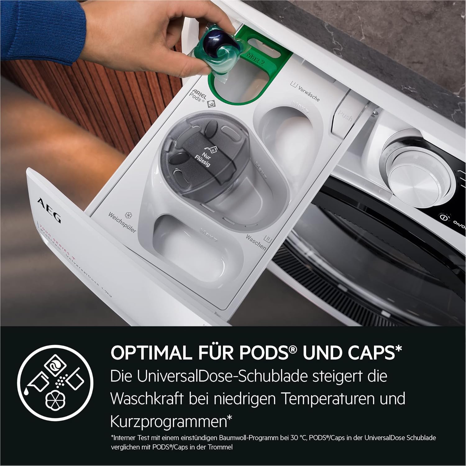 AEG L6AMZ48FL Lavatrice / Serie 6000 con ProSense / Dosaggio automatico / 8,0 kg / 1400 giri/min