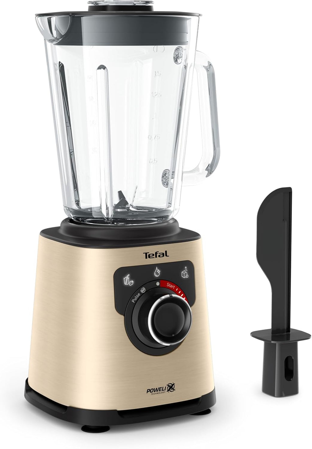 Tefal PerfectMix+ Hochgeschwindigkeits-Standmixer, Auto-Programme, Powelix-Klingentechnologie, 2L Thermo-Resistant Glaskanne, inkl. Spatel/Stampfer, Metallfarben, BL871A31