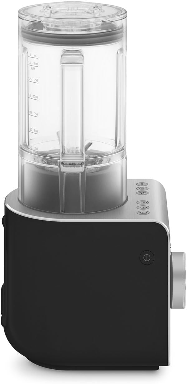 SMEG, Hochleistungsmixer BLC01BLMEU, 5 voreingestellte Programme, 9 manuelle Geschwindigkeitsstufen, Pause & Pulse-Funktion, Kunststoffgehäuse, rutschfeste Basis, 1400 W, Schwarz