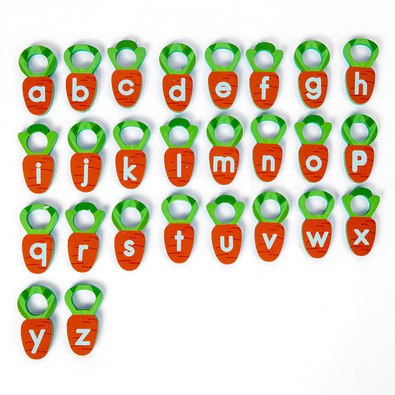 Carrot Pull Game - Lernen mit Buchstaben - Karotten-Brettspiel