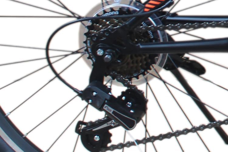 Talson Mountain bike 24 pollici con FORCELLA AMMORTIZZATA e luci 21-velocità Faster BBO