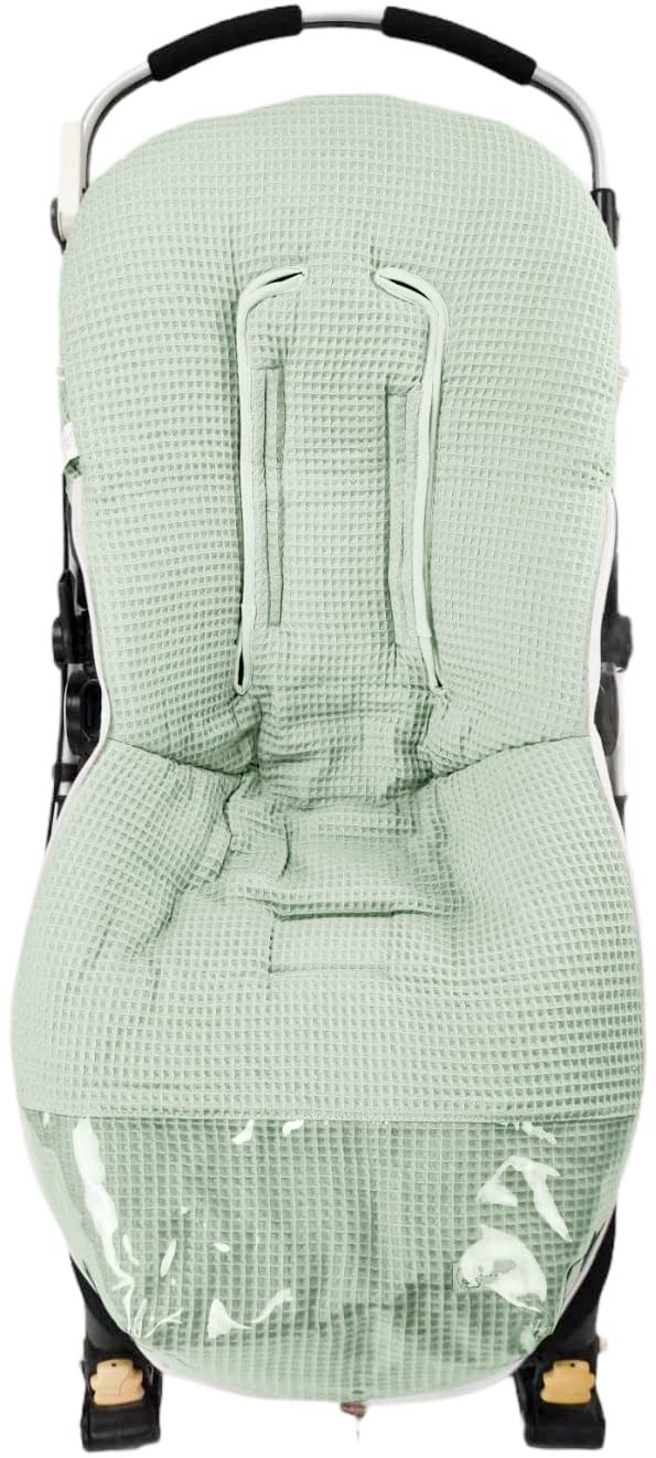 Universal Fußsack für Kinderwagen oder Buggy – Waffle – Handmade – Nenel (Grau)