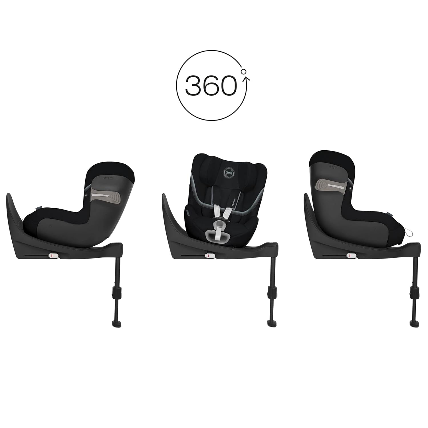 CYBEX Gold Kinder-Autositz Sirona S2 i-Size, Ab ca. 3 Monaten bis 4 Jahren, Max. 18 kg, SensorSafe kompatibel, Granite Black