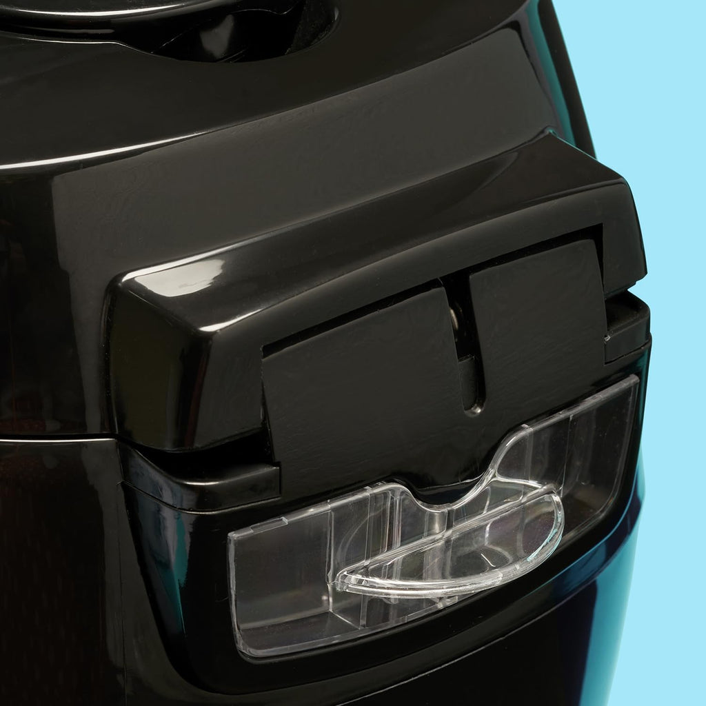 REISHUNGER Cuociriso digitale piccolo, nero | Da 0,6 L fino a 3 persone | Funzione mantenimento calore, timer e pentola premium | Multicooker e vaporiera piccoli, 8 programmi, tecnologia a 7 fasi