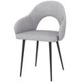 HOMCOM Polsterstuhl Relaxsessel ergonomische Lehne Leinen Grau