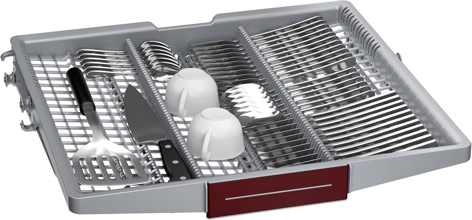 NEFF S157YCX03E, N 70, Lavastoviglie smart a scomparsa totale, 60 cm, cassetto per posate, Made in Germany, Asciugatura Zeolith, lavastoviglie particolarmente silenziosa, cestello superiore regolabile in altezza, forte pressione di spruzzo