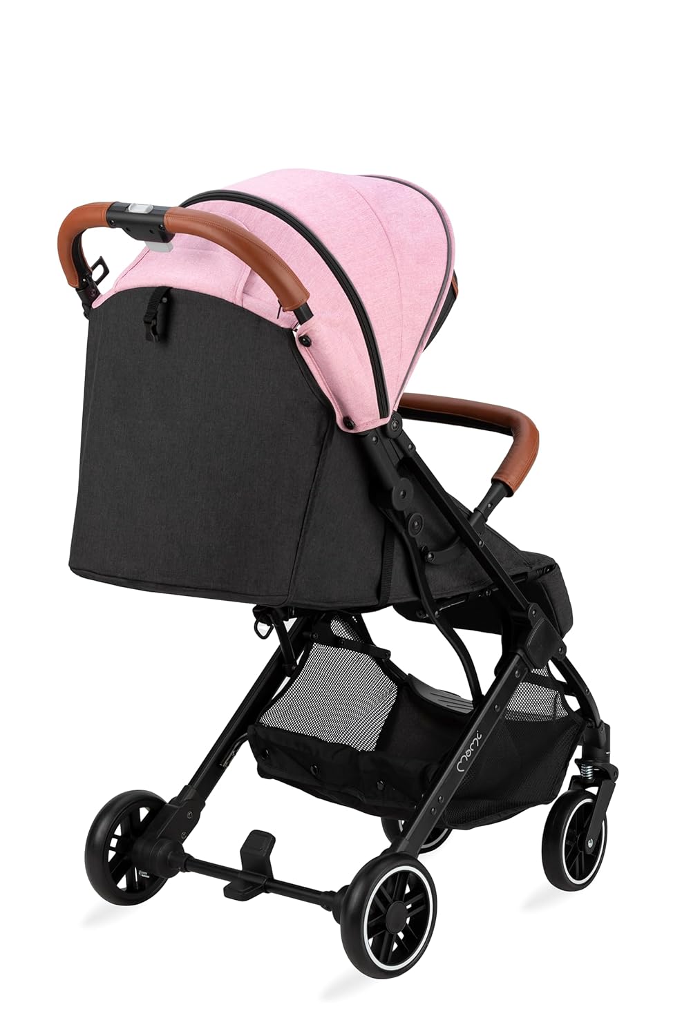 MOMI ESTELLE Kinderwagen für Kinder ab 6 Monat bis zu max körpergewicht von 15 kg, klappbar auf die Maße 65 x 51 x 21 cm, gewicht 7,5 kg, 5-Punkt-Sicherheitsgurt, koffer, grau-gold, Räder 6''/6,5''