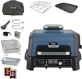 Ninja Woodfire Barbecue Elettrico & Affumicatore & Friggitrice ad Aria, Barbecue da Esterno 7-in-1, Frigge ad Aria, Affumica, Arrostisce, Cuoce al Forno e Altro, Resistente alle Intemperie, Antiaderente, Portatile, Elettrico, Grigio/Nero OG701EU