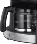 Russell Hobbs Macchina da caffè con macinacaffè integrato, caraffa in vetro [Timer digitale, Doccetta per un'estrazione e un aroma ottimali] Grind&Brew (max 10 tazze, macinatura regolabile in 3 fasi) 25610-56