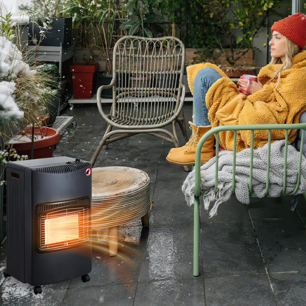 Sonnewelt Gasheizofen Gasheizer Keramik 4,2 KW mit Gasdruckregler