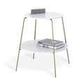 Beistelltisch & Nachttisch DOSNIVELES Reinwei Gold-Messing