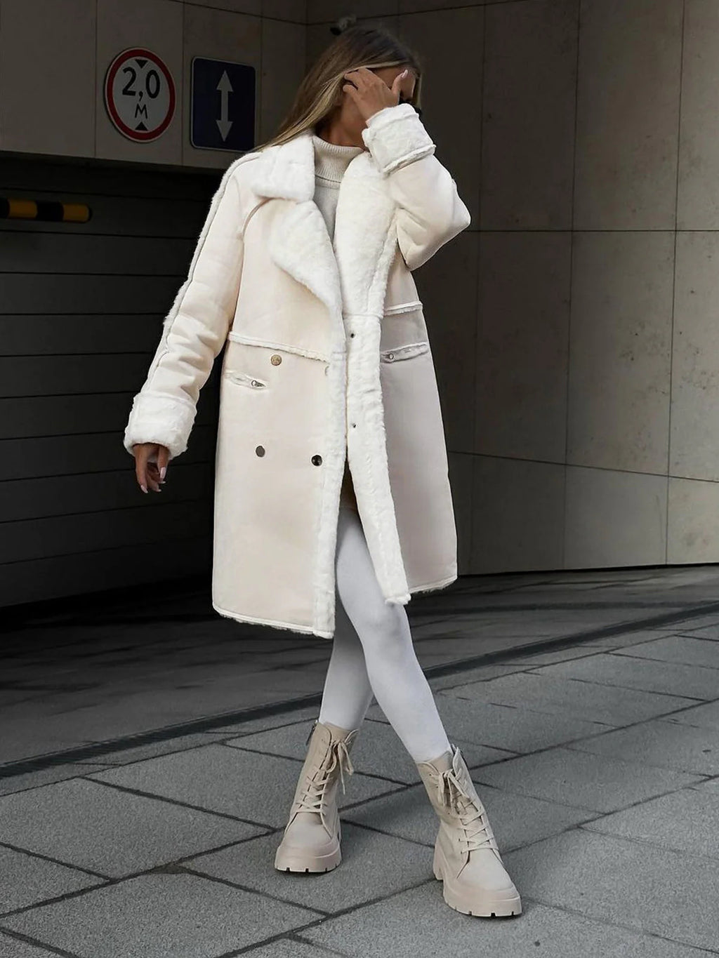Comodo cappotto da donna in pile