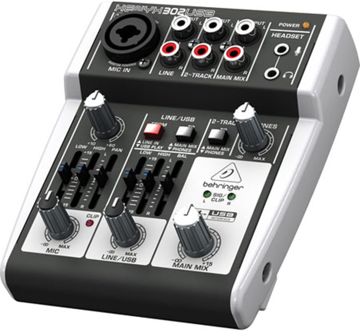Behringer XENYX 1204USB Mixer premium a 12 ingressi 2/2-Bus con preamplificatori microfonici XENYX e compressori, EQ "britannico" e interfaccia USB/Audio