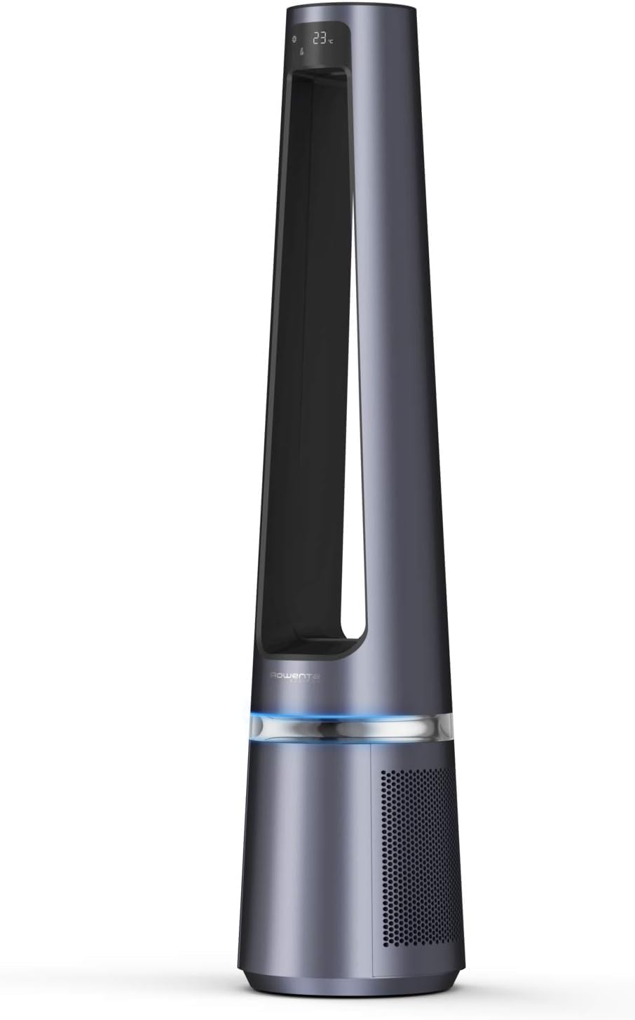 Rowenta QU5062 Eclipse Purificatore d'aria 3in1 | Termoventilatore | Ventilatore | filtra il 99,9% delle particelle | per ambienti fino a 30 m2 | riscaldamento rapido fino a 35°C | modalità automatica giorno/notte | Nero/Grigio
