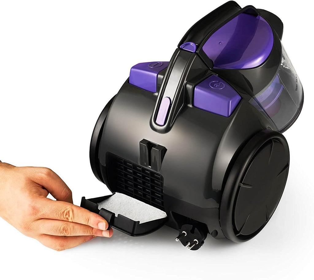 Balter Vento A1 Aspirapolvere senza sacco, compatto e leggero, filtro HEPA, viola