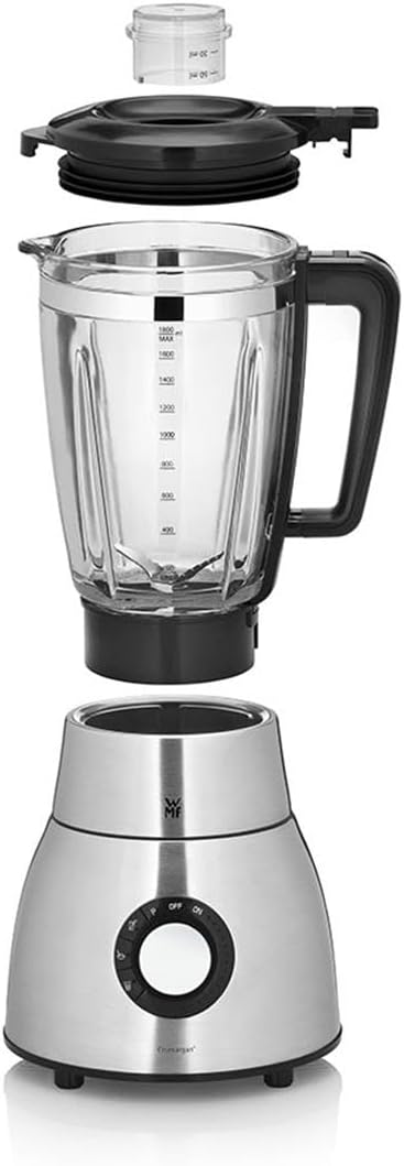 WMF Kult Pro Frullatore, 25.000 giri/min, 1.400 Watt, caraffa in vetro 1,8 l, frullatore ad alte prestazioni, funzione smoothie, tritaghiaccio e intervallo
