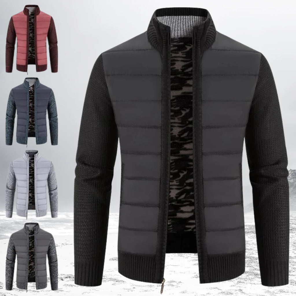 Gepaddeter Pullover mit Reiverschluss für Herren