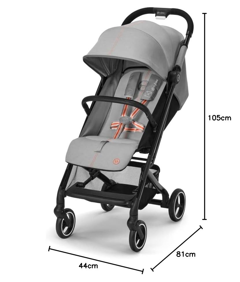 Passeggino Cybex Gold Beezy con cinture One-Pull, dalla nascita fino a 4 anni circa (max. 22 kg), compatto ed ergonomico, Almond Beige (Beige con telaio nero)