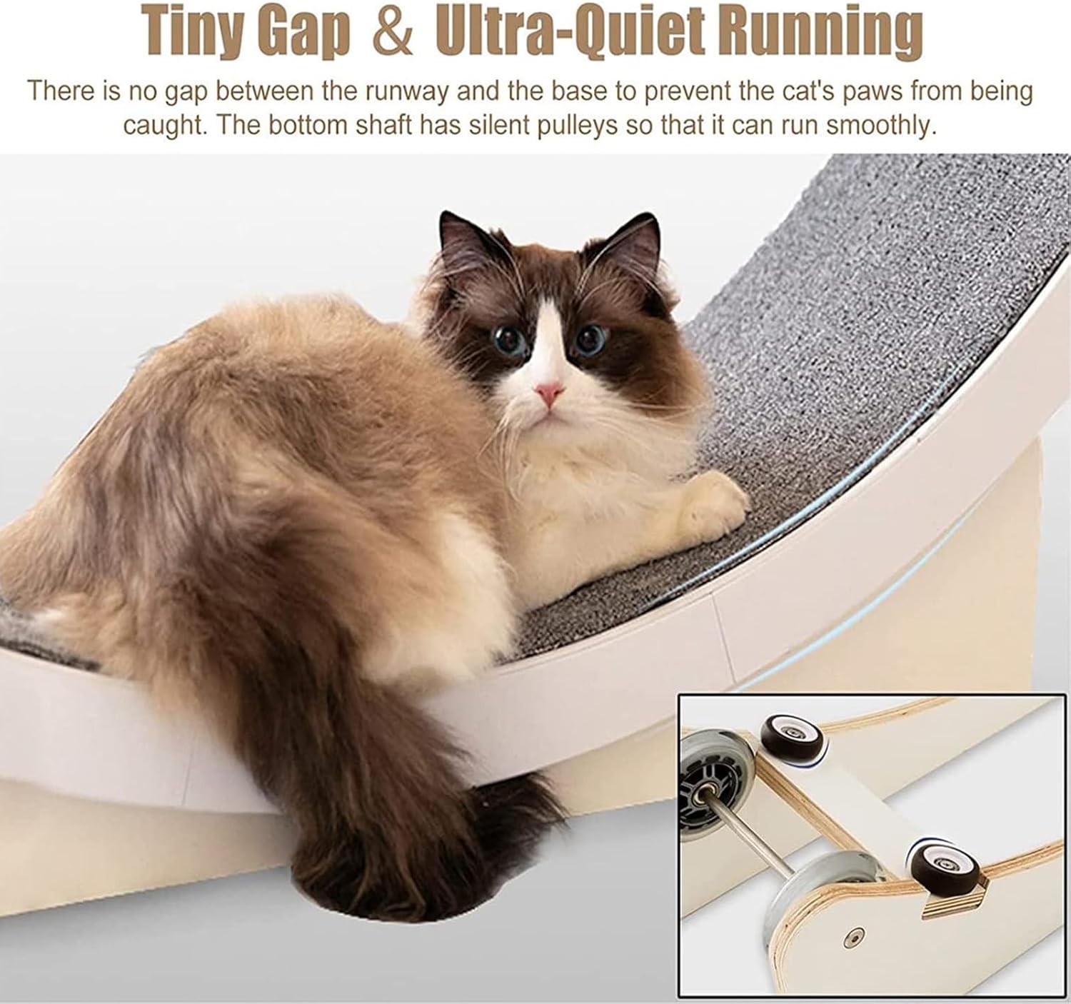SKIHOT Ruota da corsa grande per gatti 120 cm, Ruota per gatti da appartamento, Giocattolo per esercizi indoor per gatti di piccola/media taglia, Tapis roulant per gatti