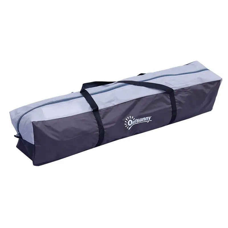 Tenda da campeggio Outsunny 3-4 persone, tenda a cupola grigio-nera