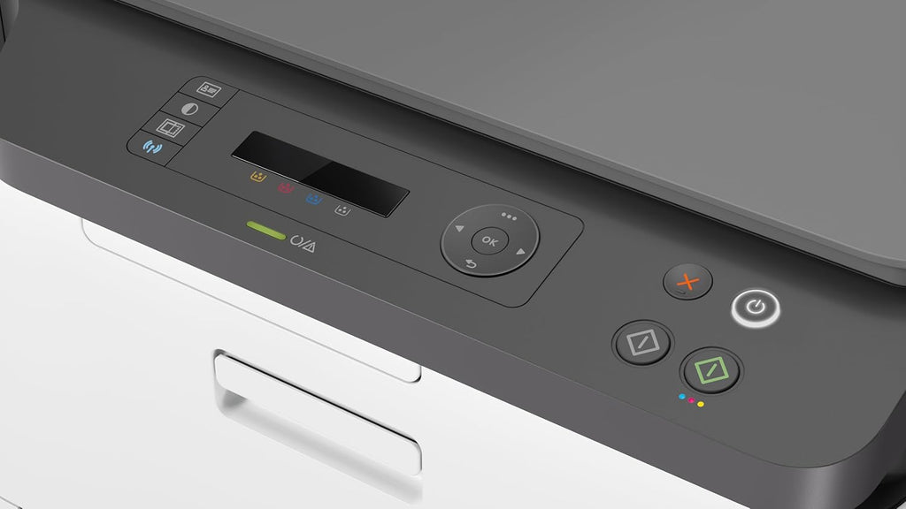 Stampante multifunzione laser a colori HP Color Laser MFP 179fwg, stampa, copia, scansione, fax, alimentatore automatico di documenti, Wi-Fi, Ethernet, USB, app HP Smart