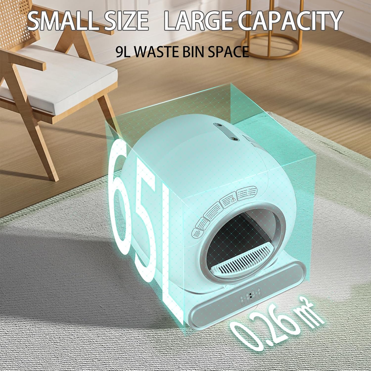 Lettiera Gatto Automatica Elettrica Cat Litter Box Selbstreinigende Automatisches Katzenklo XXL con APP Lettiera Elettrica Chiusa per Gatti di Taglia Grande (Tipo A)
