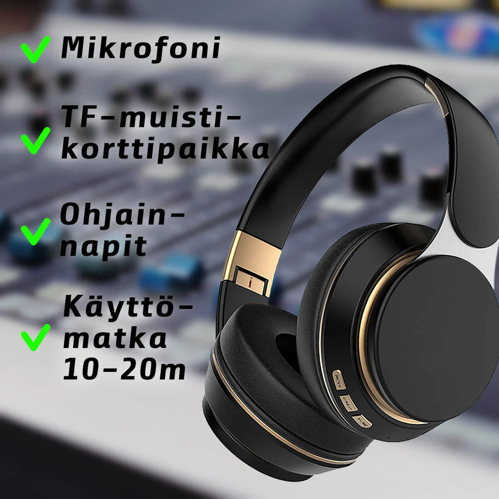 Kuura Bass Bluetooth Kopfhrer, Schwarz