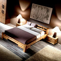 Letto di design in bambù TABANAN 160x200 Miele Antico