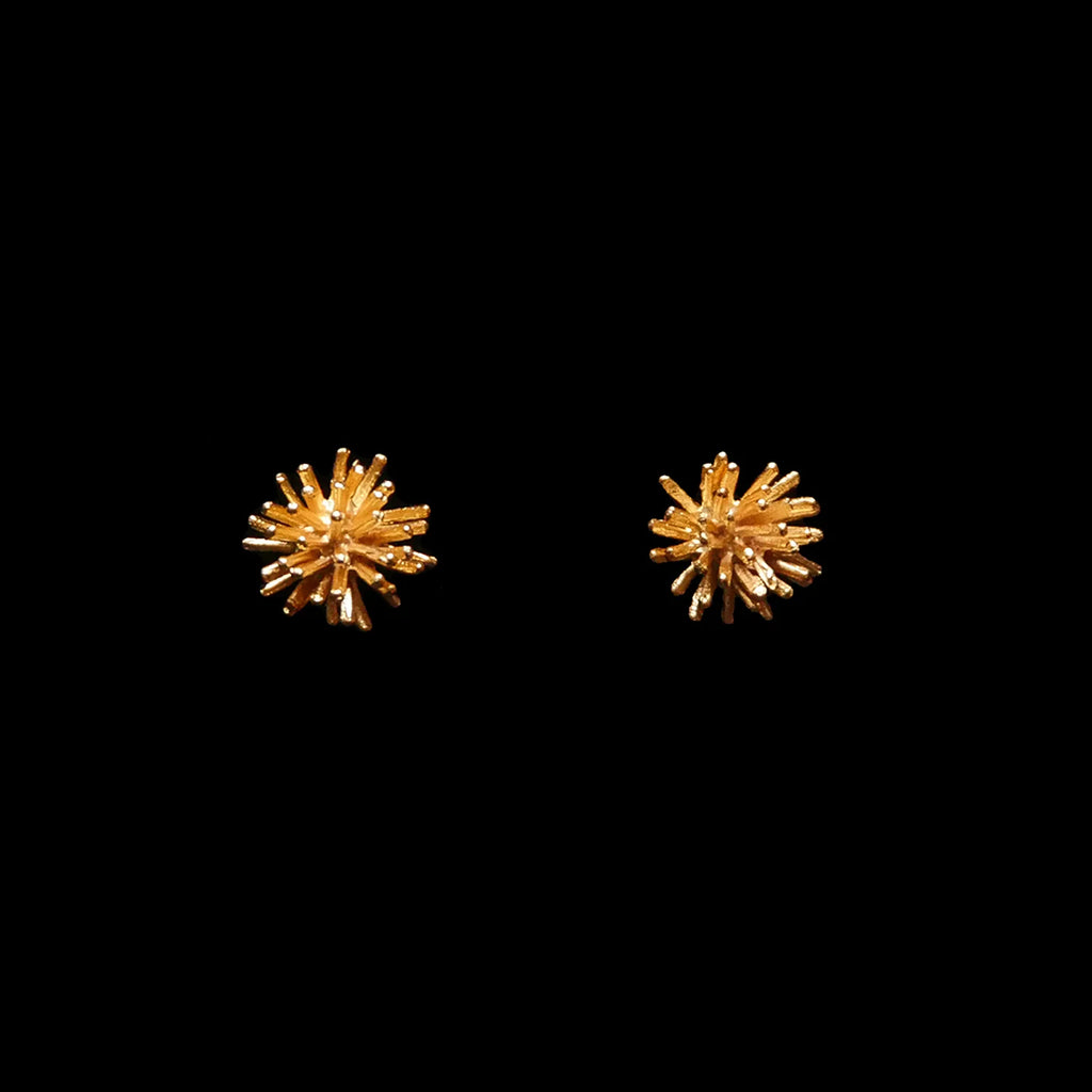Napier Grass - Orecchini a perno dorati