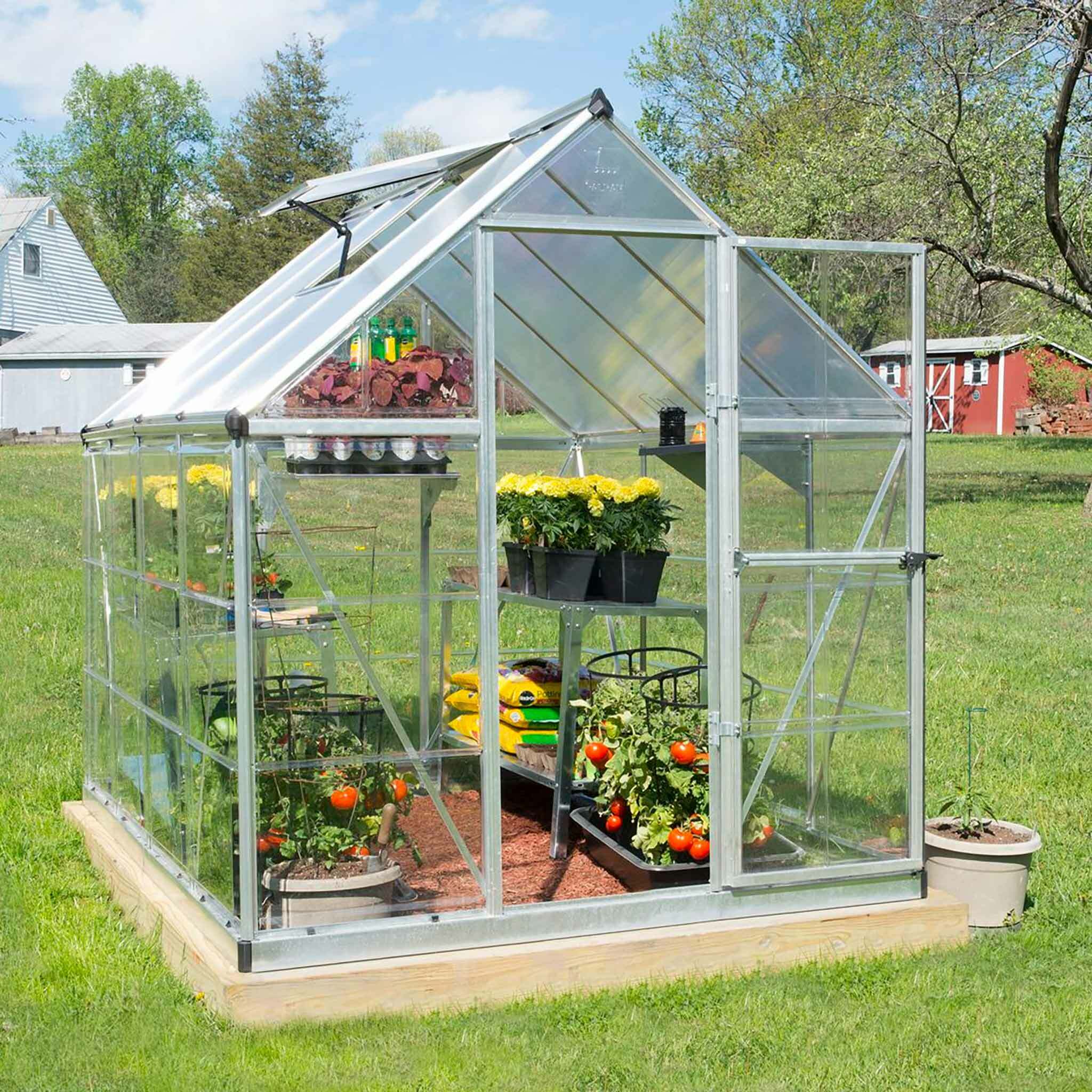 Palram-Canopia Gewchshaus Hybrid, 4,6m, 6x8, silber