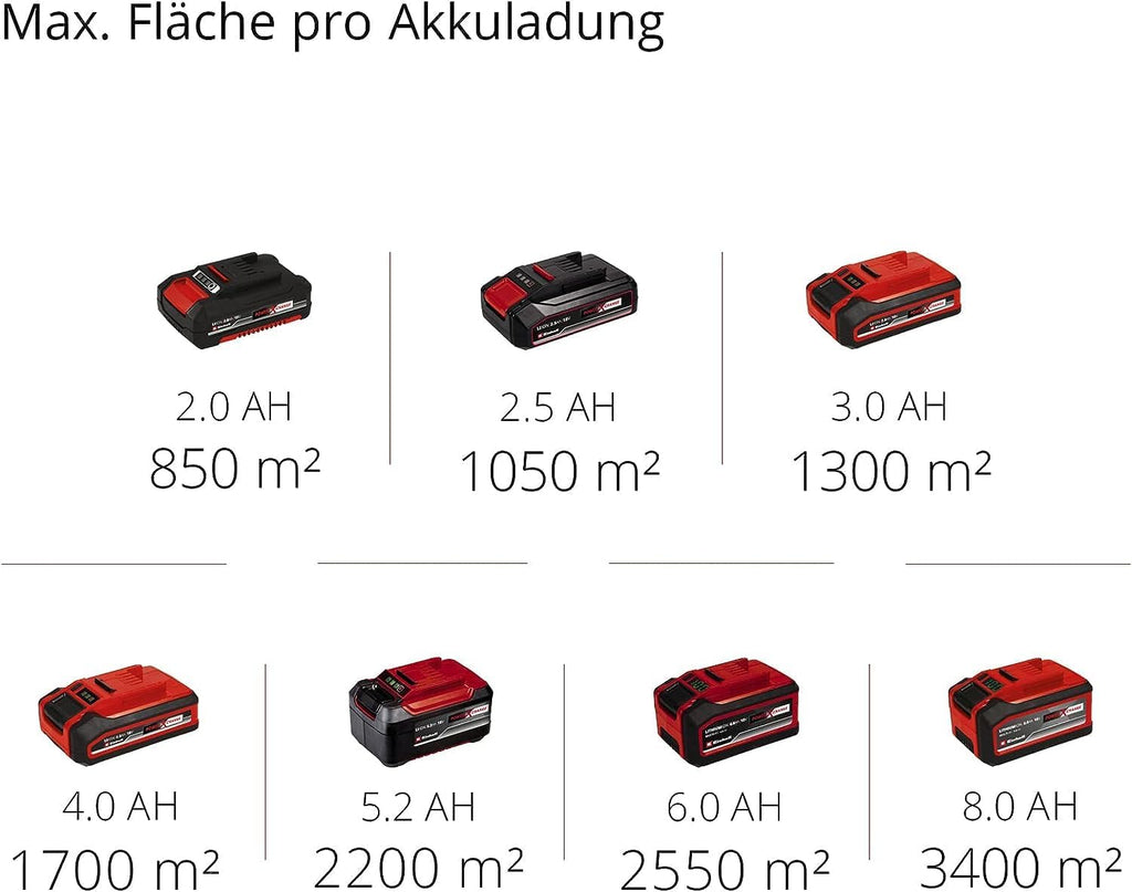 Einhell Spazzatrice a batteria TE-SW 18/610 Li-Solo Power X-Change (18 V, Li-Ion, serbatoio sporco 20 L, larghezza di lavoro 61 cm, posizione di parcheggio, manico regolabile, labbro rimovibile, interruttore on-off), Rosso