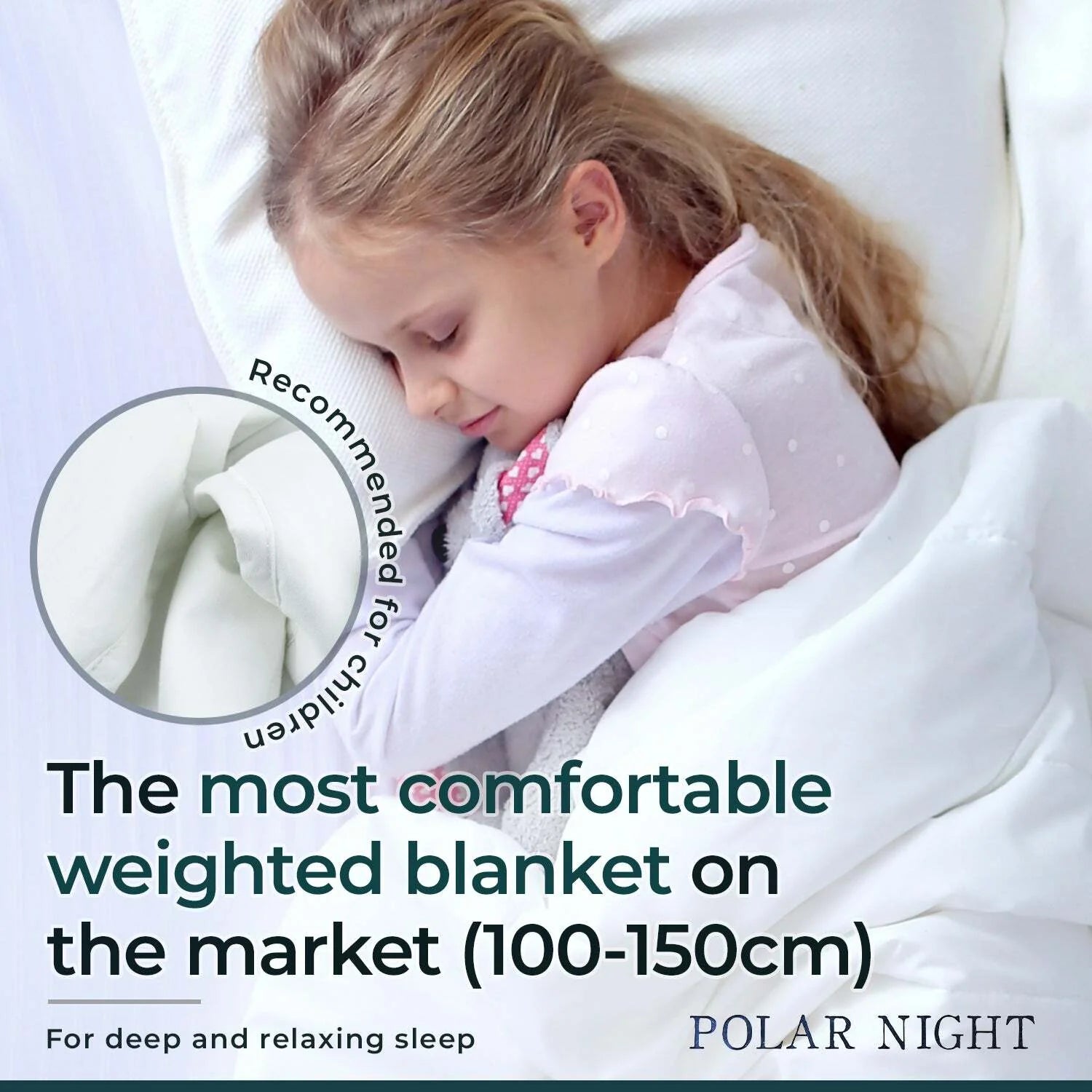 Polar Night Coperta ponderata per bambini 3-5KG, 100x150cm, cotone