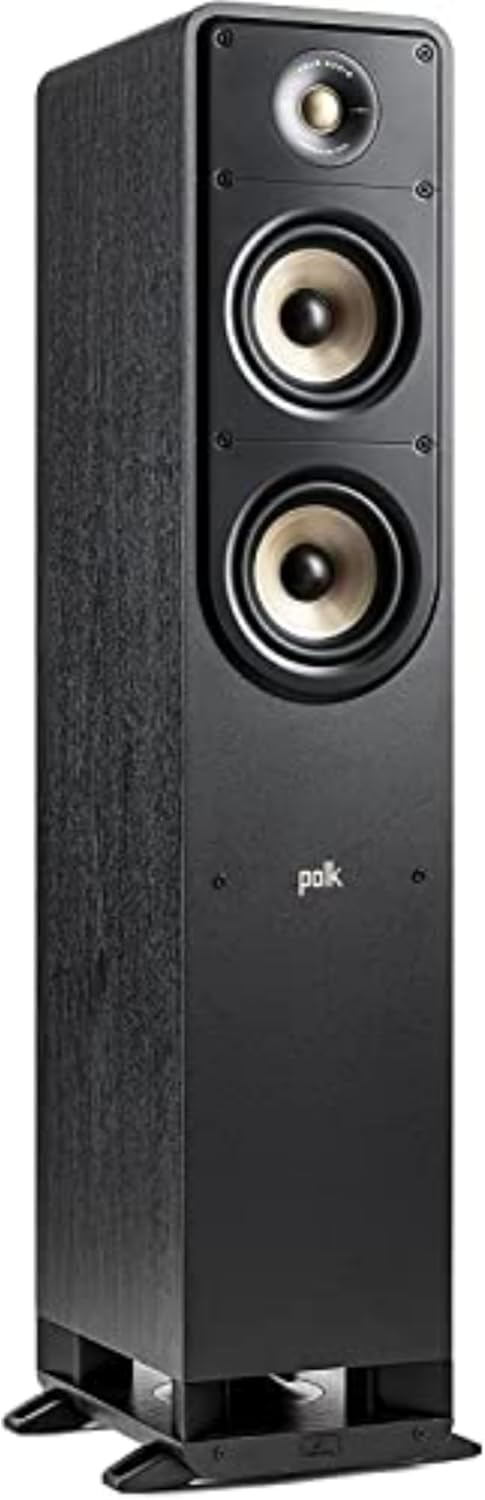 Polk Audio SIGS35CELWT Signature Elite ES35 Altoparlante centrale, altoparlante centrale sottile ad alta risoluzione, certificato Hi-Res, compatibile con Dolby Atmos e DTS:X, bianco