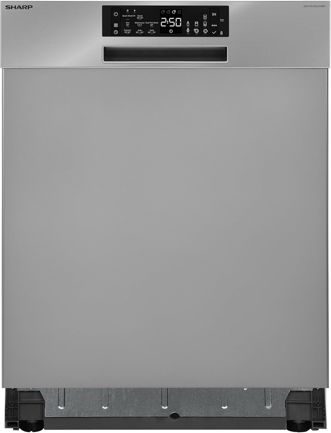 Sharp Lavastoviglie da incasso | 60 cm | 14 coperti | 8 programmi | AquaStop | Auto-Door | Motore Inverter | AquaGlide + WaterBlade | silenziosa 44 dB | Classe energetica B | QW-NA25GU44BS-DE