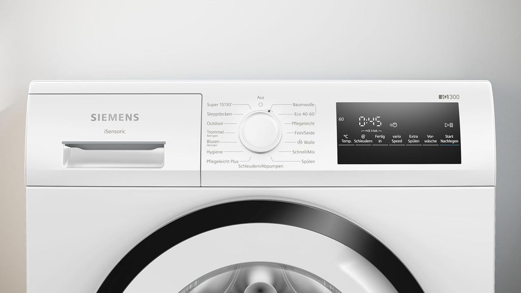Siemens WM14N223 Lavatrice iQ300, Carica Frontale, 7kg di Capacità, 1400 Giri/min, speedPack L, Display LED, Programma Outdoor, Bianca, 60cm