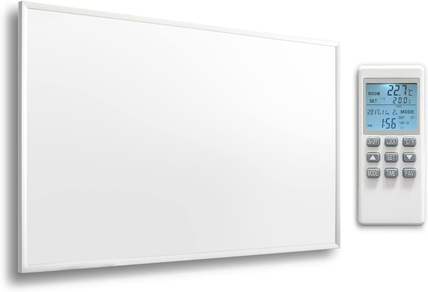 Byecold Riscaldatore a Infrarossi da Pavimento con Piedini 300 Watt, Riscaldamento Elettrico a Infrarossi, Termosifone, Pannello Radiante, Risparmio Energetico, Protezione da Surriscaldamento