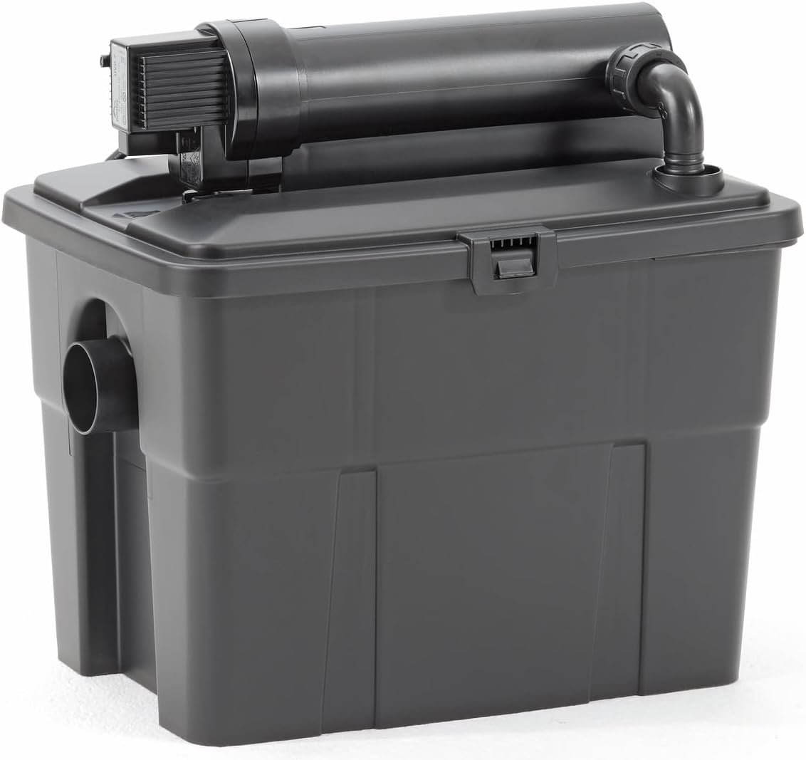 Pontec 50238 MultiClear Set 5000 - Set completo di pompa filtro e filtro a passaggio, set filtro a passaggio, filtro multicamera, filtro per laghetto da giardino