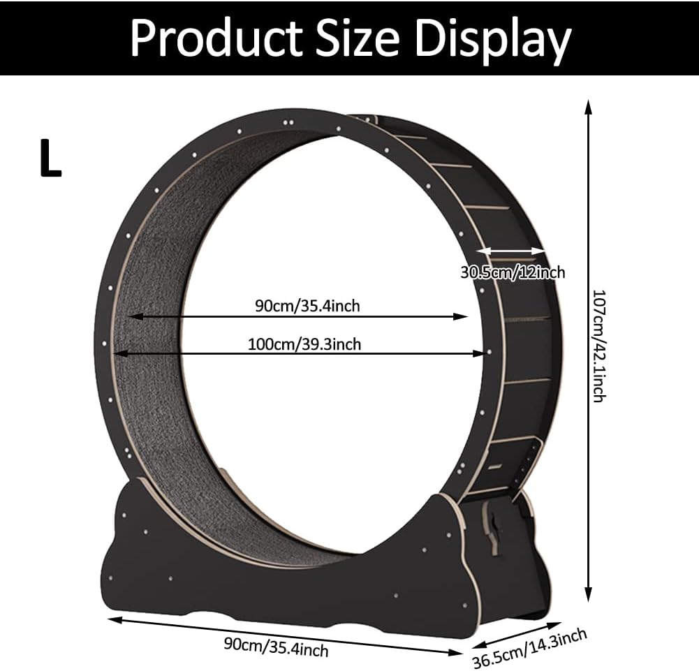 Keyzone Ruota per esercizi per gatti, 1100 x 345 x 1170 mm Tapis roulant per gatti, Tapis roulant con moquette, Attrezzatura fitness per la perdita di peso, Giocattolo sportivo per gatti, Per una vita più lunga del gatto