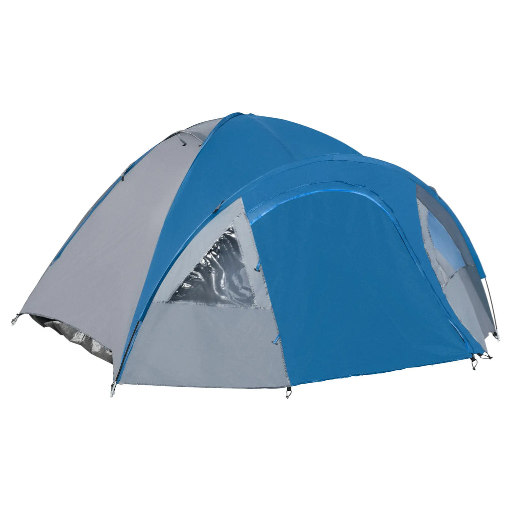 Outsunny Tenda da Campeggio 4 Persone 4 Stagioni con Veranda Esterna